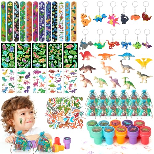 Kaisibum 118 Stück Dino Mitgebsel Kindergeburtstag Jungen Dino Geburtstag Deko Dinosaurier Party Mitgebsel Mini Dino Figuren Party Taschen Kindergeburtstag Gastgeschenke für 3-12 Jahre Kinder von Kaisibum