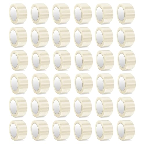 Kajal Klebeband Transparent 108 Rollen Set – Leises PP Packband mit starker Klebkraft, 45µm dick, ideal für Kartons & Versand, Profi-Qualität Verpackungsband (48mm x 60mm) von Kajal