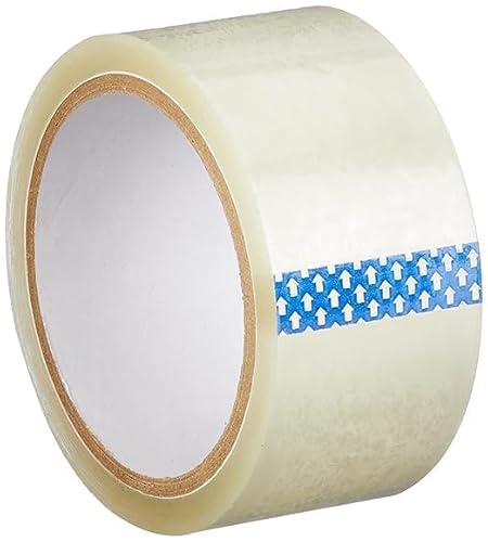 Klebeband Paketbänder Paketband Packband Verpackungsband Kartonband 60 Meter x 48mm Stärke 45 mic (12 Klebebänder, Transparent) von Kajal