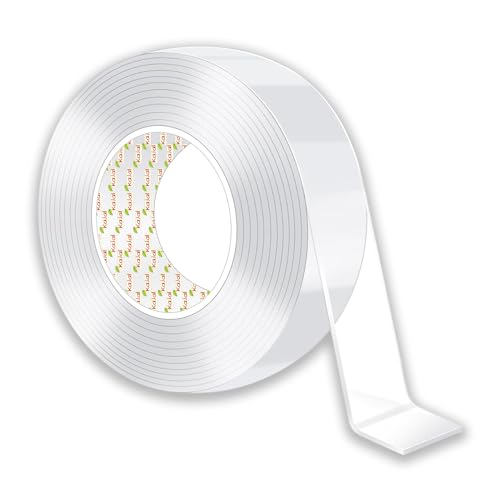 Nano Tape doppelseitiges Klebeband, 3m x 24mm, mit Haustierschutzfolie, Montageband, abnehmbar und spurlos, für Teppich, Fotorahmen, Küche, Zuhause von Kajal