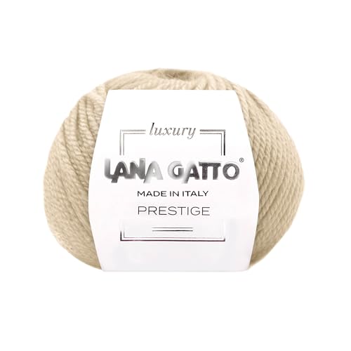 100% Kaschmir Garn zum Stricken und Häkeln, Lana Gatto Luxury Prestige Line, 25 gr. 75 mt, (Beige - 12530, 1) von Kalapanta