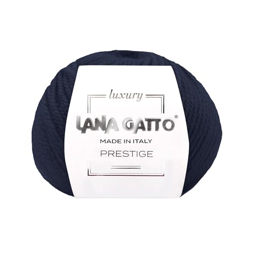 100% Kaschmir Garn zum Stricken und Häkeln, Lana Gatto Luxury Prestige Line, 25 gr. 75 mt, (Blau - 1015, 1) von Kalapanta