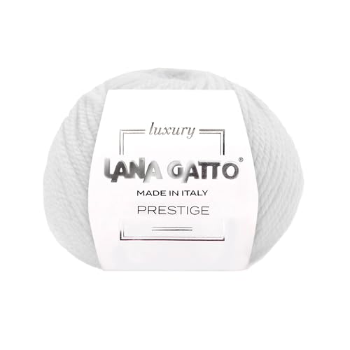 100% Kaschmir Garn zum Stricken und Häkeln, Lana Gatto Luxury Prestige Line, 25 gr. 75 mt, (Grau - 12504, 1) von Kalapanta