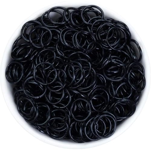 200 Prozent offene Sprungringe O Ring -Form -Sprungringe für Schmuck, die lustige DIY -Kettenmail -Ringe machen, schwarze Eisensprungringe für Schlüsselketten Armband Halskette machen Kettenmailringe von Kalastussaari