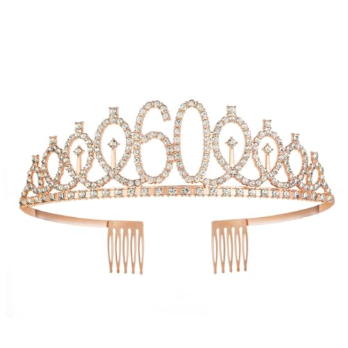 60. Geburtstag Dekoration Frauen Geburtstag Tiara Sash Geburtstagsgeschenk für Geburtstagsfeier Angebot 60. Geburtstag Dekorationen von Kalastussaari