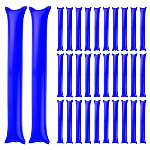 Jubelnden Stick aufblasbarer Thunder Stick Plastik -Spirit -Lärmmacher für Sportveranstaltung Geburtstagsfeier 40 PCS 60 * 10 Blue Noise Maker zum Jubeln von Kalastussaari