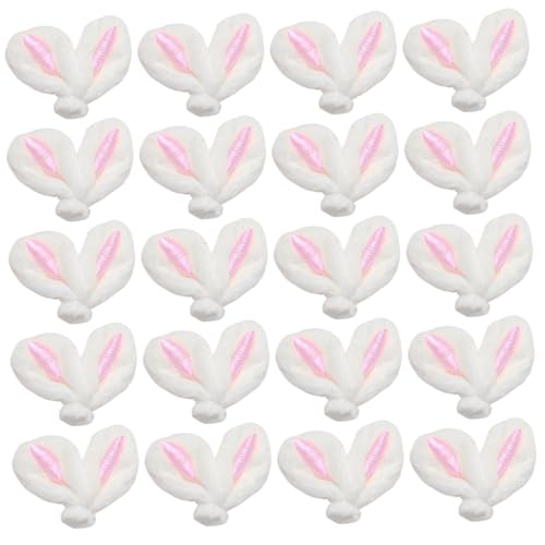 Kalastussaari 20pcs Kaninchenohren, 1.57x1.18 Weiche Filzhasenohren, süße Osterhasenohren, DIY -Tierohrstirnbänder, Mini -Hasen -Ohr -Ornament für Bastelhaarklammern Hasenohren von Kalastussaari