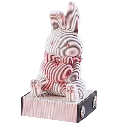 Kalastussaari 3D -Memo -Pad exquisit elegant dekorativ 3D -Notizbasis Wohnzimmer Desk Memo Pad Geschenk für Kollegen Freund, Bunny, 3D Memo Pad von Kalastussaari