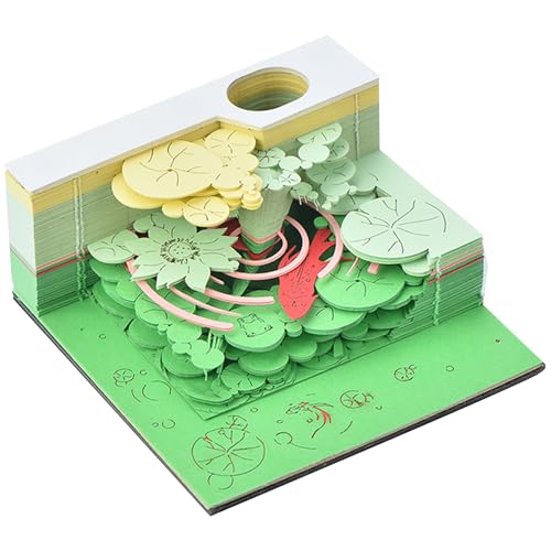 Kalastussaari 3D -Memo -Pad exquisit elegant dekorativ 3D -Notizbasis Wohnzimmer Desk Memo Pad Geschenk für Kollegen Freund, Koi Fish, 3D Memo Pad von Kalastussaari