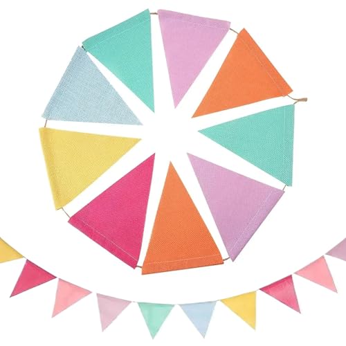 Kalastussaari Bunte Wimnant -Banner -Flaggen, mehrfarbige Bunting -String -Dreiecksflaggen Bulk, Pennant Girland mit 72 PCs Flag -Bannern für Geburtstagsgebäude Hochzeitshäuser Festival Dekorationen von Kalastussaari