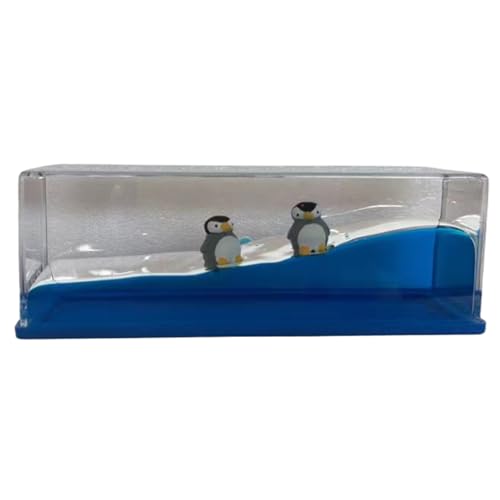 Kalastussaari Fluid -Driftflasche 5.7x2x2in Unsinkable niedliche Penguin -Dekor Stress Relief Stabiles Schreibtischdekor für Home Office Geburtstagsgeschenk, Flüssigkeit Drift Flasche von Kalastussaari