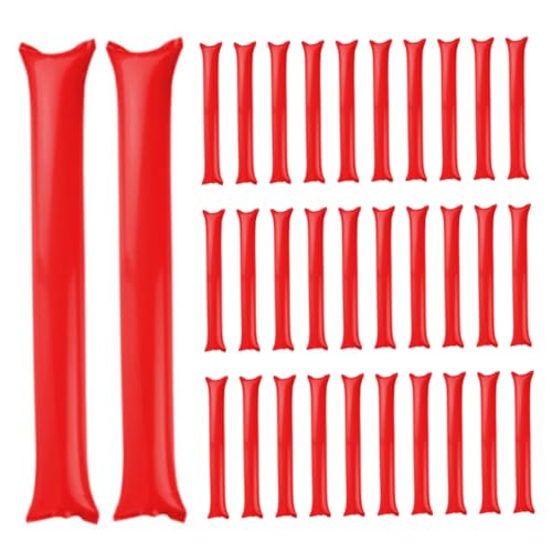 Kalastussaari Jubelstock aufblasbarer Thunder Stick Plastik -Spirituosen -Noise -Hersteller für Sportveranstaltungen Geburtstagsfeier 50 PCS 60 * 10 rote Noise Maker zum Jubeln von Kalastussaari