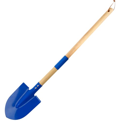 Kalastussaari Kids Shovel 27 '' Robus Kleiner schaufeliger Abnehmbarer Sandstrandschaufel Holzhandle Gäste Schaufeln für Kinder Gartenwerkzeuge für Terrasse, Rasen und Garten, Kinderschaufel von Kalastussaari