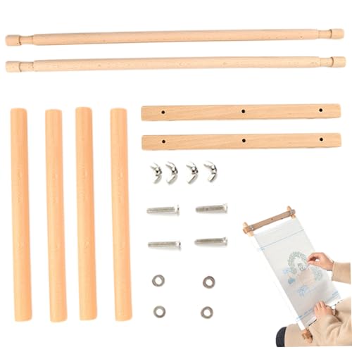 Kreuzstich Rahmen 21 x 12 große natürliche Buche Stickrahmen Easy Clip Hand rotierende Stickständer Holz Kreuzstich -Ständer für Seide, Malerei und Nadelkreuzstichrahmen von Kalastussaari