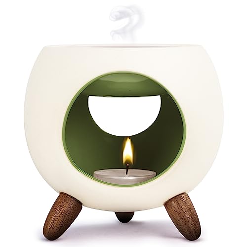 Kaloogo Sabai Scent Duftlampe Keramik für ätherische Öle – Elegantes Duftlicht – wackelfreies Design – perfekte Wärmeabgabe – hochwertige Duftlampe Teelicht – für Duftwachs und Duftöl (Mint) von Kaloogo