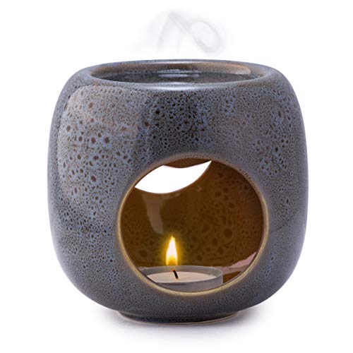 Kaloogo Sabai Scent Pure Duftlampe Keramik für ätherische Öle – minimalistisches Duftlicht – perfekte Wärmeabgabe – hochwertige Duftlampe Teelicht – für Duftwachs und Duftöl (Unterwasser Effekt) von Kaloogo