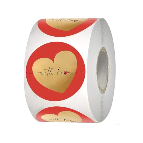 500 Stück Valentinstags-Herz-Aufkleber, selbstklebende Etiketten, Valentinstagsverpackung, Aufkleber für Umschläge, Karten, Paket 500 Stück Valentinstags-Herz-Aufkleber, selbstklebende Etiketten, Valentinstagsverpackung, Aufkleber für Umschläge, Karten, Paket von Kalttoy