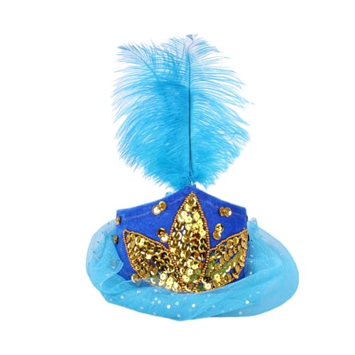 Kalttoy Fascinator mit Schmucksteinen, festlich, modern, Kopfschmuck für Aufführungen, kulturelle Anlässe, ausgefallener Fascinator, Blickfang von Kalttoy