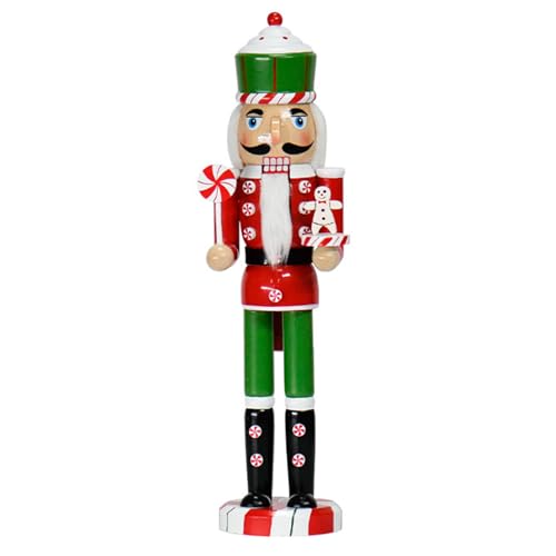 Kalttoy Weihnachtliche Holzfigur für Süßigkeiten, Kekse, Nussknacker, Soldat, 38 cm, Skulptur, Festtafel, Tafelaufsätze für Festival-Dekorationen von Kalttoy