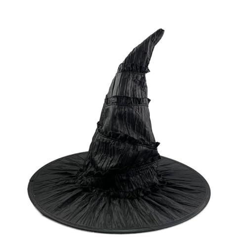 Zarte Partys, Rollenspiele, Halloween, personalisierter Hexenhut, Dekoration, schwarzer zerknitterter Hut für Kostümpartys von Kalttoy