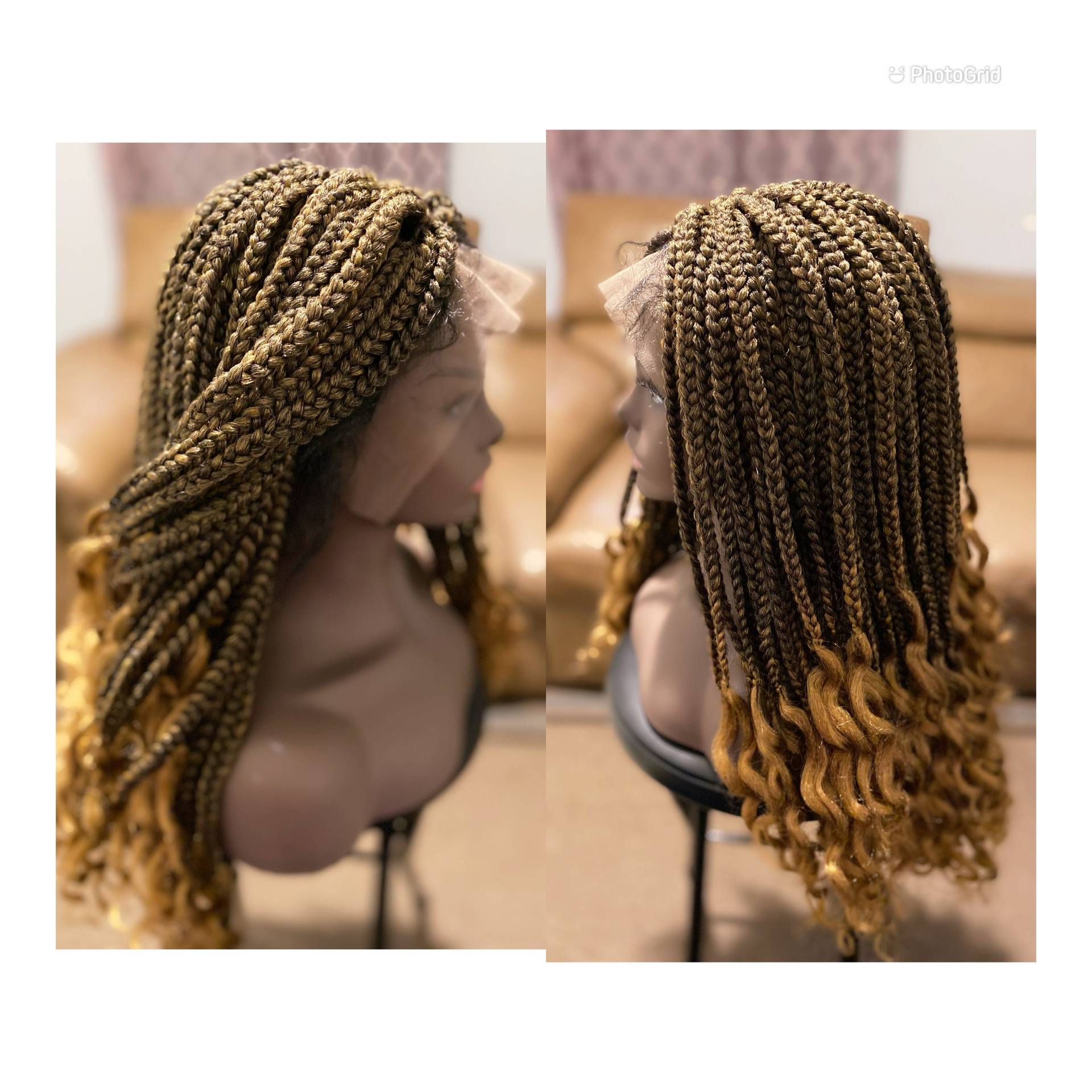 Box Braid Perücke Mit Lockigem Ende von Kaluchicollections