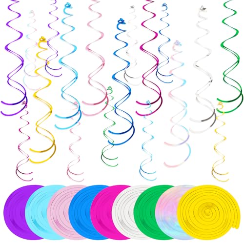 Spiralen Girlanden Hängedekoration,Kaluofan 54 Stk Luftschlangen Deckenhänger,Party Deko Bunt Wirbel Deko,Girlande Hängende Deko für Geburtstage Hochzeiten Party Abschlussfeiern Karneval Deko Spiralen Girlanden Hängedekoration,Kaluofan 54 Stk Luftschlangen Deckenhänger,Party Deko Bunt Wirbel Deko,Girlande Hängende Deko für Geburtstage Hochzeiten Party Abschlussfeiern Karneval Deko von Kaluofan