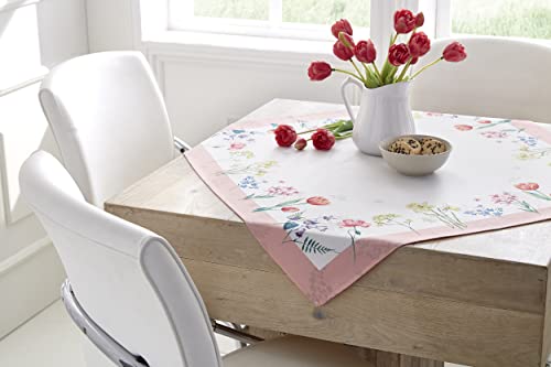 KAMACA Mitteldecke Blumenwiese hochwertiges Druck-Motiv Eyecatcher in Frühling Sommer (Tischdecke 80x80 cm Blumenwiese) von KAMACA