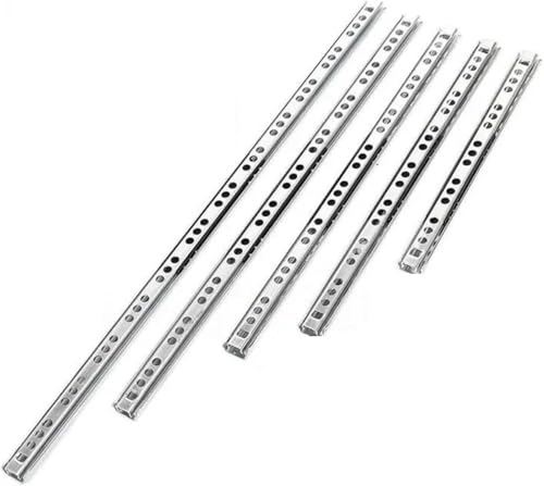 Kanduo Auszüge für Schubladen 1 Paar Schubladenführungen Kugellager Schienenführung 17mm breit Zwei Abschnitte Schubladenführung Möbelbeschläge Hardware-Zubehör(278mm) von Kanduo