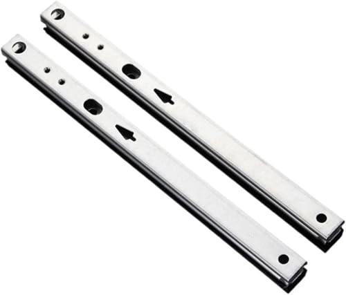 Kanduo Auszüge für Schubladen 1 Paar Schubladenschienen Schubladenführung Zwei Abschnitte 17mm Breite Kugelführung Schiene Möbelbeschläge Hardware-Zubehör(182MM) von Kanduo