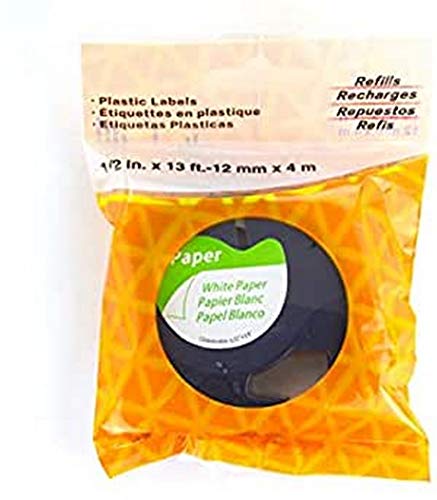 Band Kassette Kangaro 12mm pap. compatible Dymo 91200 letratag schwarz/weiss Papier 4 mtr. von Kangaro