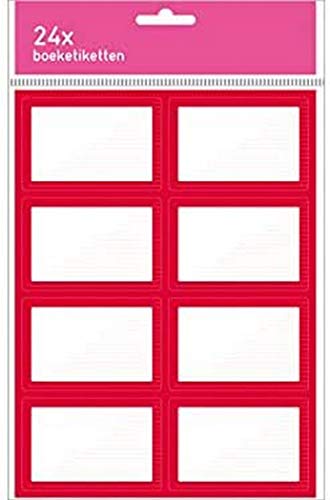 Buchetiketten 3x8 Stück rot pantone 199C Buchetiketten 3x8 Stück von Kangaro