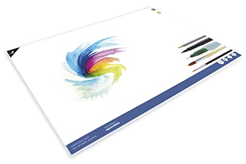 Kangaro Aquarellpapier A2 300 gram 12 Blatt cremeweiss von Kangaro