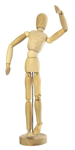 Kangaro Gliederpuppe - 30cm - Flexibler Mannequin, Holzpuppe aus Buxusholz von Kangaro