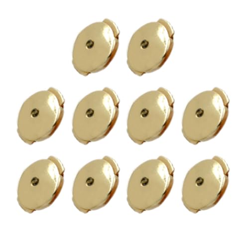 10 Stück Fashion Disc Ear Plugs Praktische Post Connector mit Verriegelung Ohrring Verschlüsse für Ohrstecker von Kaohxzklcn