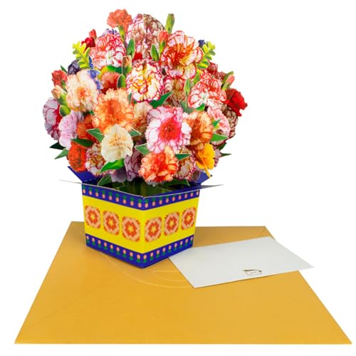 Kaohxzklcn Kreativer Blumenstrauß, 3D-Grußkarte, Muttertag, Frauentag, Desktop-Blumendekorationskarte von Kaohxzklcn