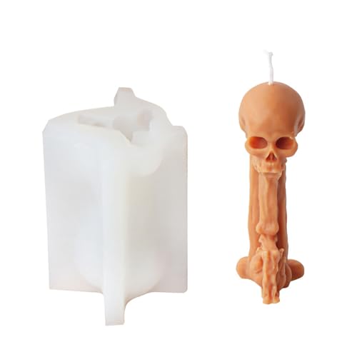 Kaohxzklcn Silikonformen mit Skelettkopf für Seife, Gips, Dekorationen, Halloween-Formen für Halloween-Geschenke von Kaohxzklcn