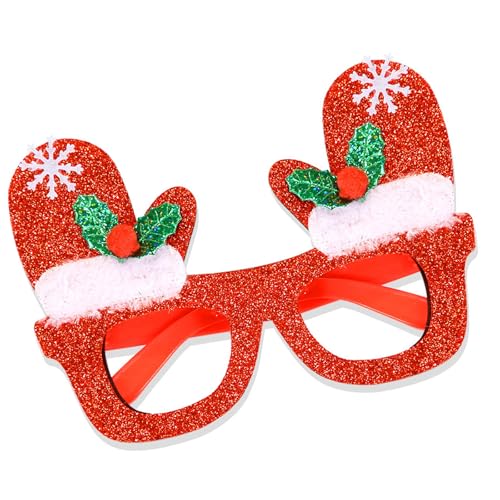 Weihnachtsfeier Brillenrahmen Weihnachtsmann Schneemänner Brille Kostüm Urlaub Brille für Weihnachten Urlaub Party von Kaohxzklcn