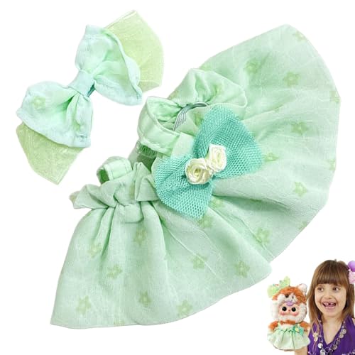 Kapaunn Puppenkleid, Plüschpuppe Niedliche Rock Kleider, Puppe Dress Up Set Plüsch Puppe Kleidung Cinquefoil Chiffon Gaze Rock für Mädchen Kinder von Kapaunn