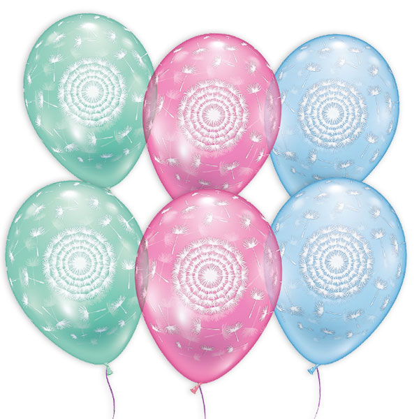 Pusteblume Latexballons im 6er Pack, 28-30cm von Karaloon GmbH