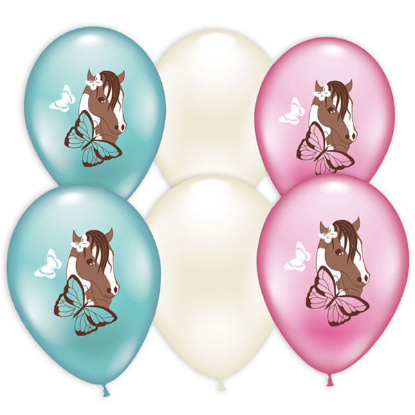 Anmutiges Pferd, Ballons im 6er Pack von Karaloon