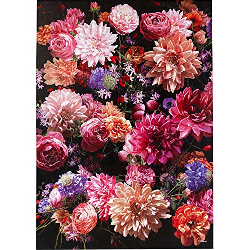 Kare Design Bild Touched Flower Bouquet, Pink, Baumwollleinwand, Massivholz Rahmen, handgemalte Details mit Acrylfarbe, Flowerprint, Abstrakt, Modern, Wohnzimmer, Schlafzimmer, Flur, 200x140x3,5cm von Kare