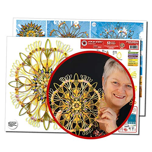 Karen Marie Klip Papirmuseets By A/S Quilling Template Januar Mandala A3 von Karen Marie Klip Papirmuseets By A/S