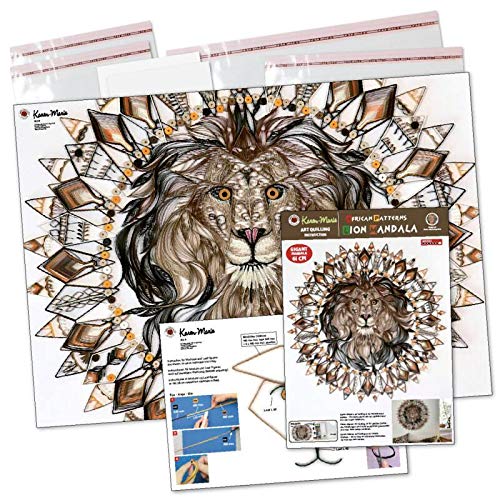 Karen Marie Klip Papirmuseets By A/S Quilling Template Lion Mandala Art Quilling von Karen Marie Klip Papirmuseets By A/S