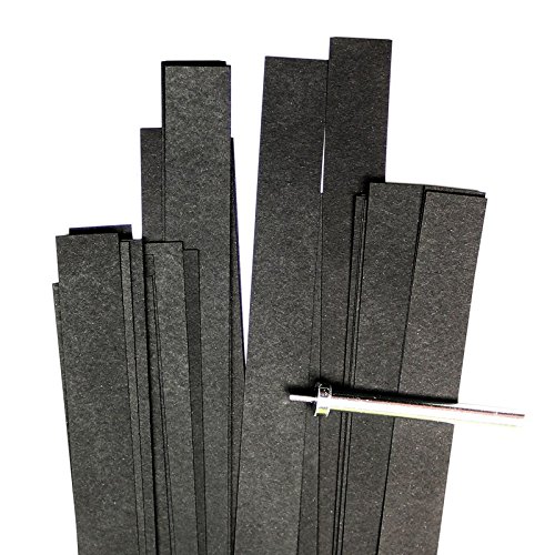 Karen Marie Klip: Quilling Papierstreifen Black, 15x450mm, 120 g/m2, 40 Streifen von Karen Marie Klip Papirmuseets By A/S