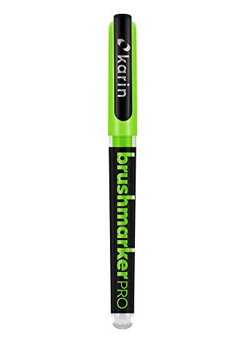 KARIN Brushmarker PRO Auswahl aus 60 Farben + Blender Aquarell, Lettering (6110 Light Green) von Karin