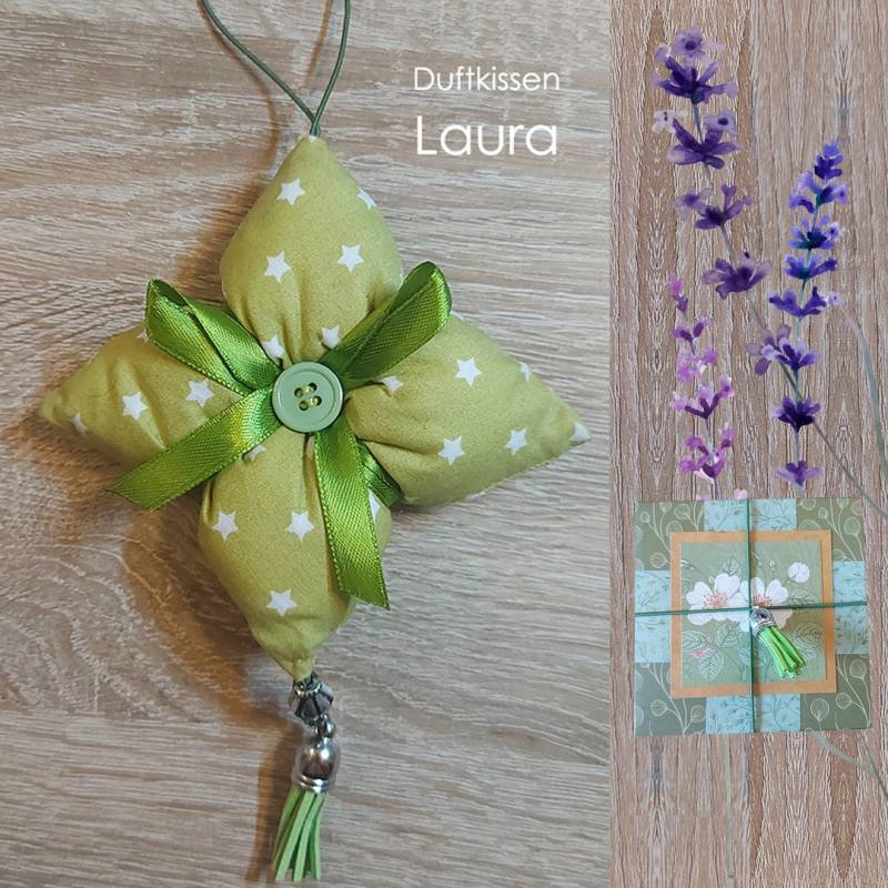 Lavendelkissen | Geschenkbox + Duftkissen Mit Lavendel - Laura Liebevoll Handgemachtes Aromakissen Kleines Geschenk von KarlbergKreativ