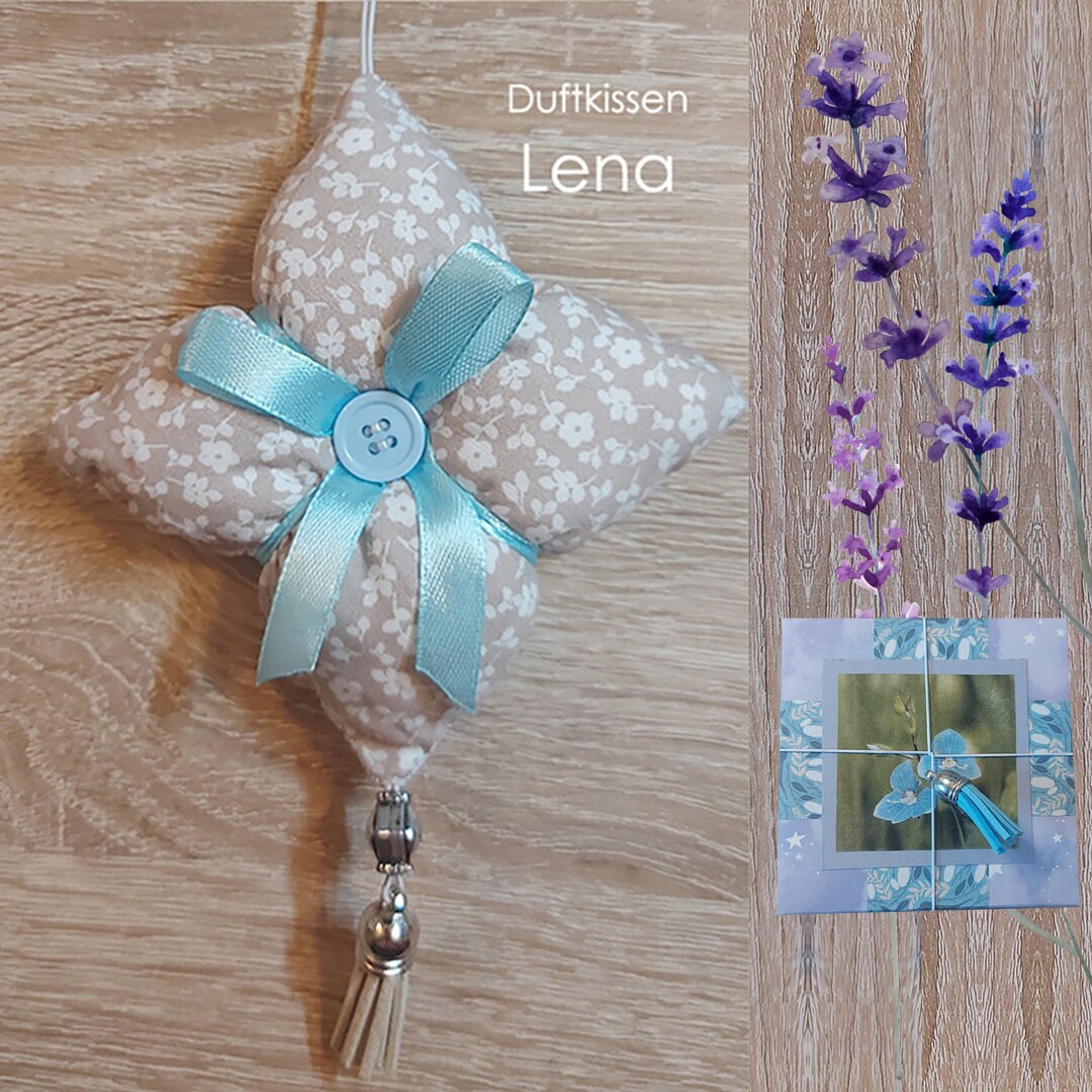 Lavendelkissen | Geschenkbox + Duftkissen Mit Lavendel - Lena Liebevoll Handgemachtes Aromakissen Kleines Geschenk von KarlbergKreativ