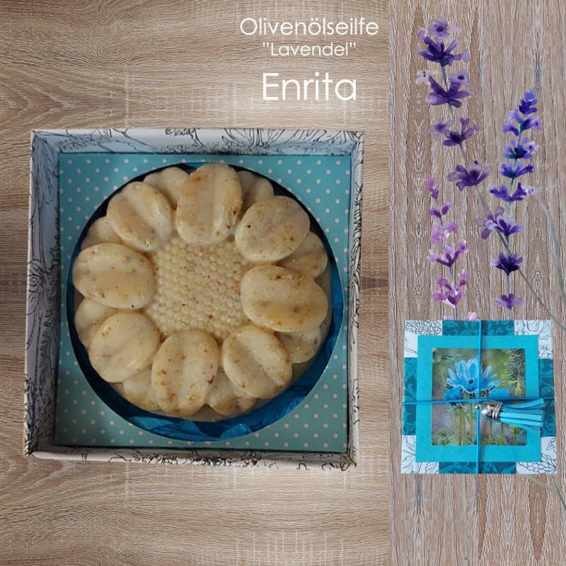 Olivenölseife | Geschenkbox + "Lavendel" - Enrita Natürliche, Kaltgerührte, Rustikale Motivseife Kleines Geschenk von KarlbergKreativ