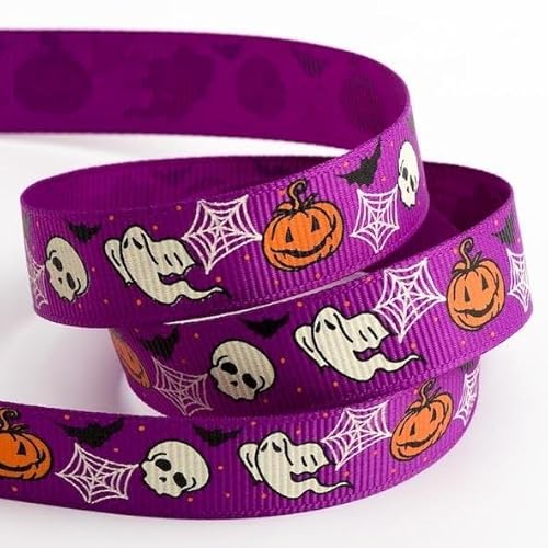 Violettes Halloween-Ripsband von Karma Krafts