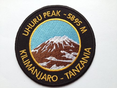 Aufnäher zum Aufbügeln, Motiv: Mount Kilimanjaro Uhuru Peak Tansania, 9 cm, besticktes Reiseabzeichen von Karma Patch